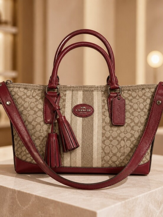 Handbags - vintage Coach Legacy Signature Stripe Molly satchel